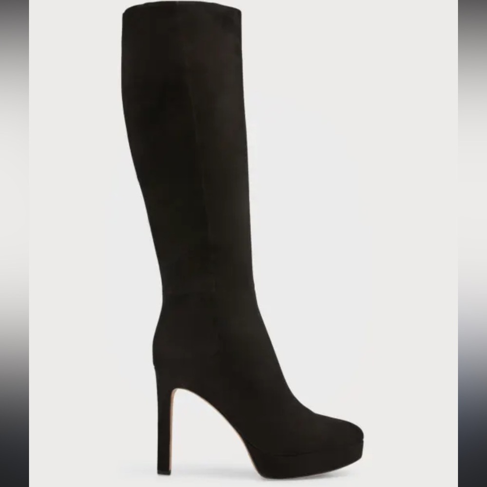 New Veronica Beard Dali Tall Suede Black Stiletto Boots Sz 9.5